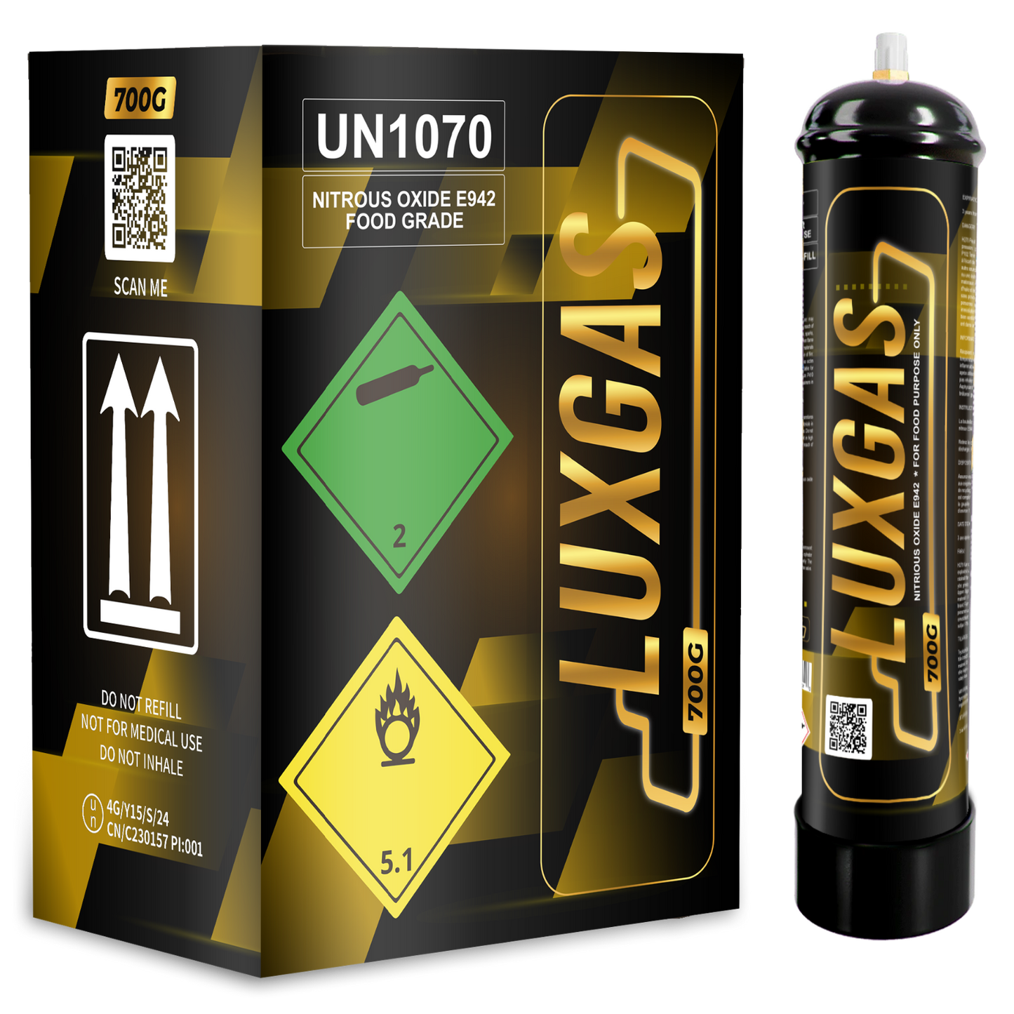 LUXGAS - Lustgas 700g Låda (6 pack)